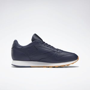 Adidasy Męskie Reebok Classic Leather Granatowe/Białe PL 04EZYAT